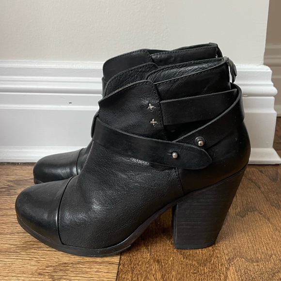 Rag and Bone Black Leather Harrow Boot Size 6.5 - Picture 3 of 6